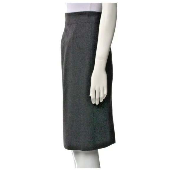 Dolce & Gabbana Grey Skirt US6 IT42 Wool Cashmere Zip Slim Fit - Picture 5 of 6